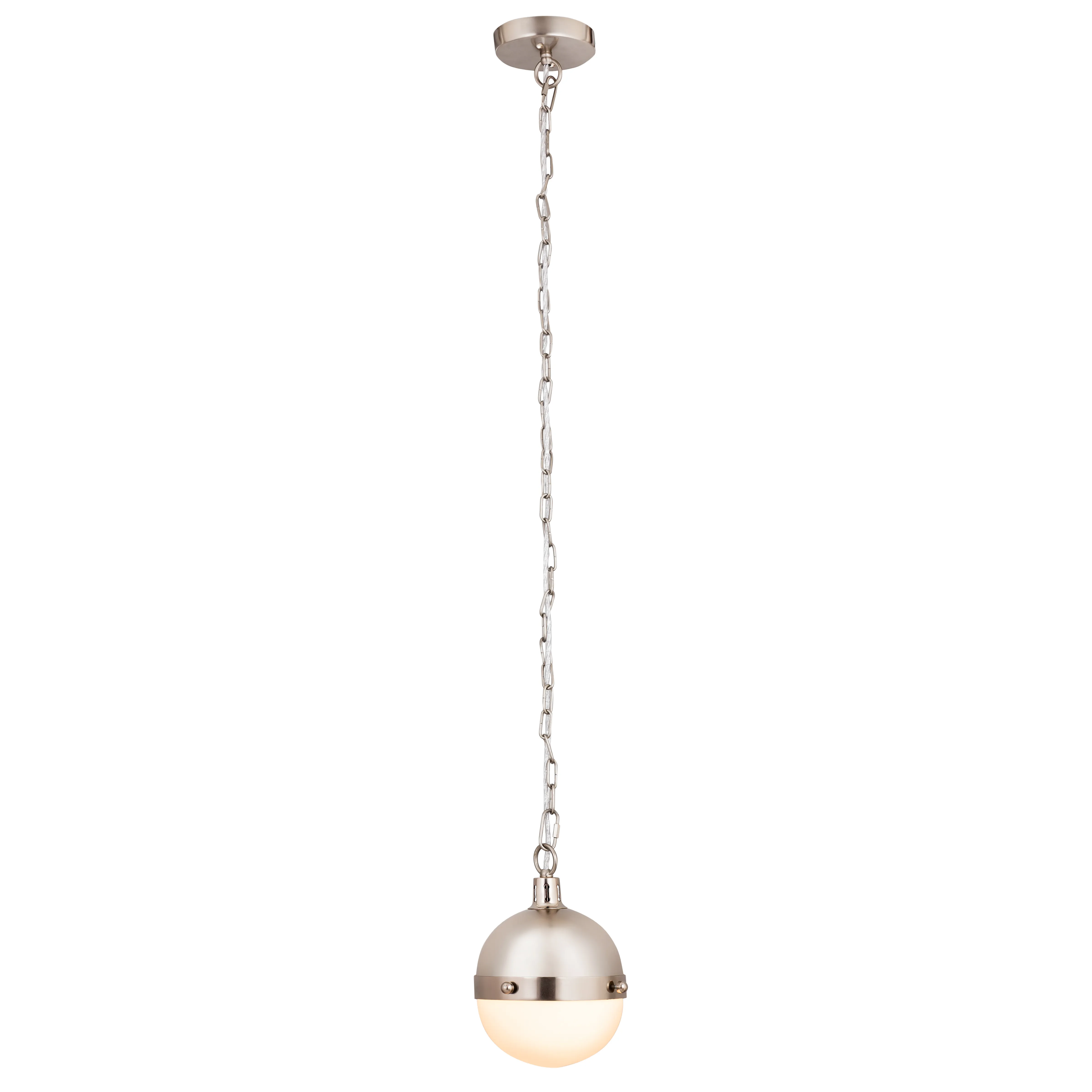 Harmelin 7" Wide 1-Light Mini Pendant - Satin Nickel