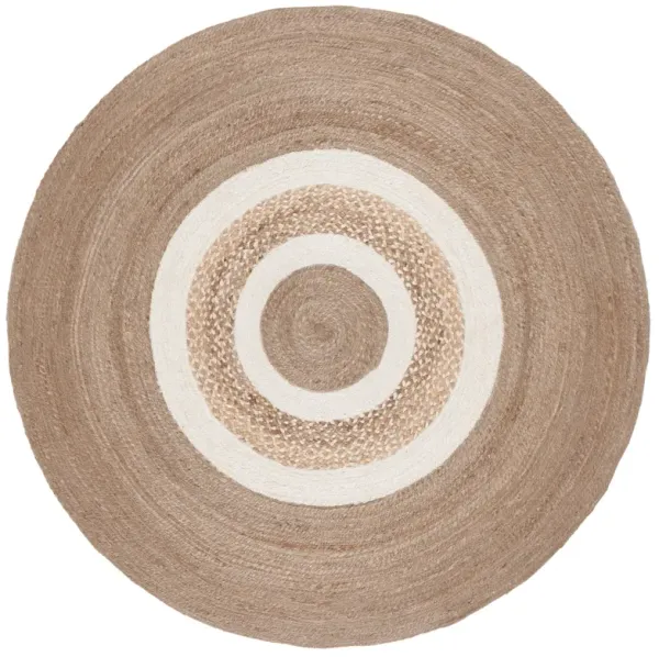 NATURAL FIBER Hand Woven 3' x 3' Round area rug