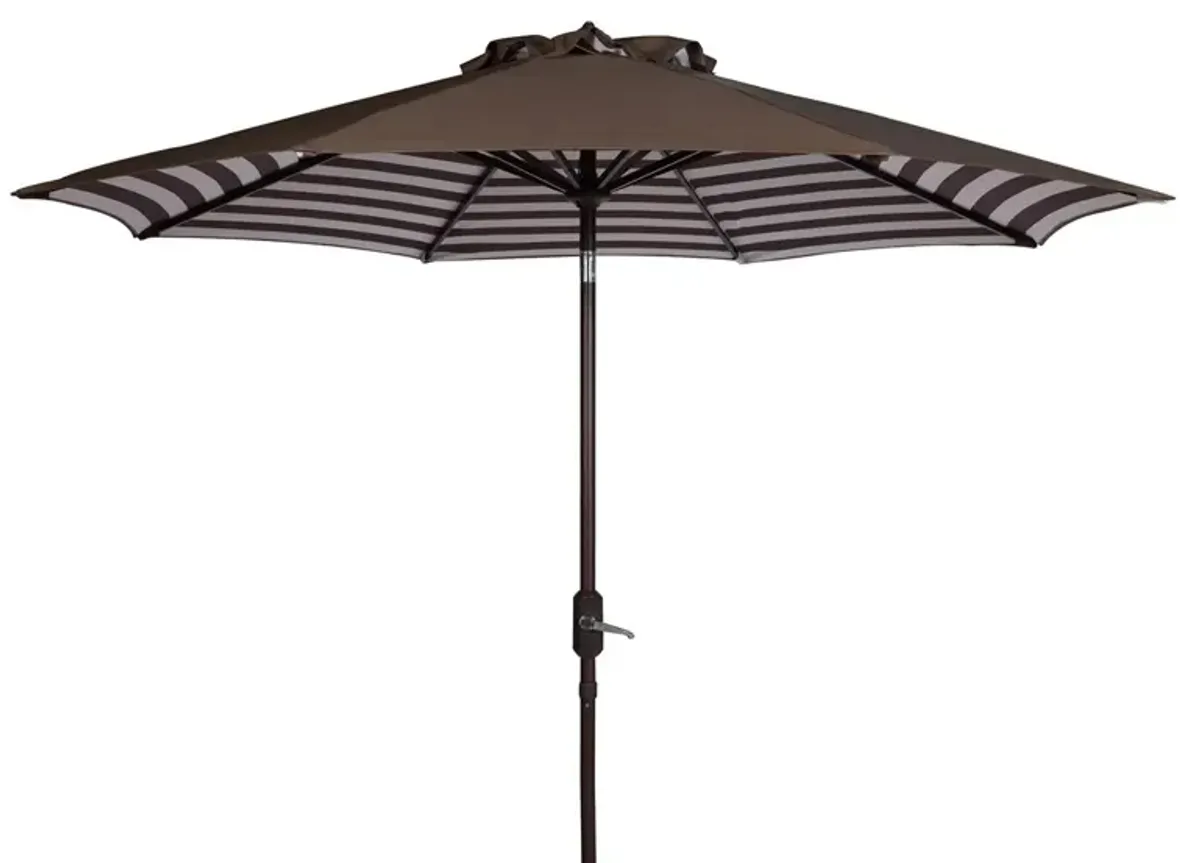 Athens inside Out Striped 9ft Crank Outdoor Auto Tilt Umbrella