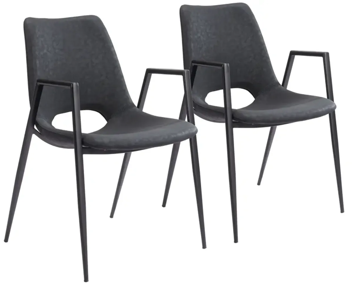 Desi Dining Chair (Set of 2) Black