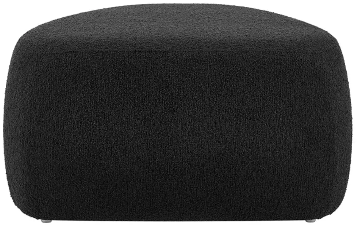 Carlese Fabric Big Ottoman, Palladian Charcoal