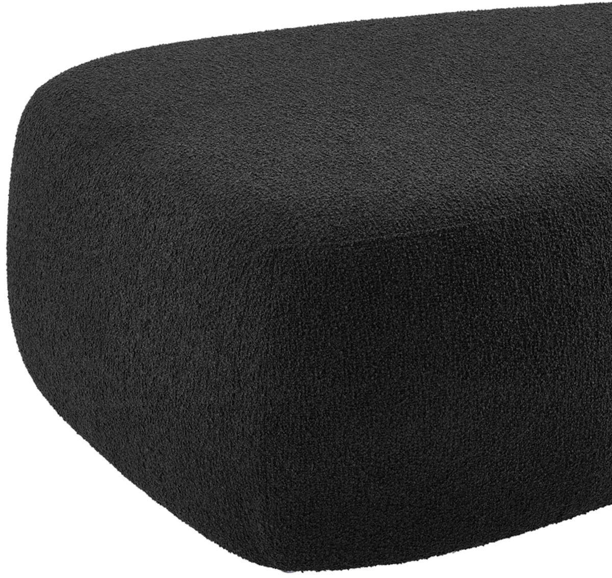 Carlese Fabric Big Ottoman, Palladian Charcoal