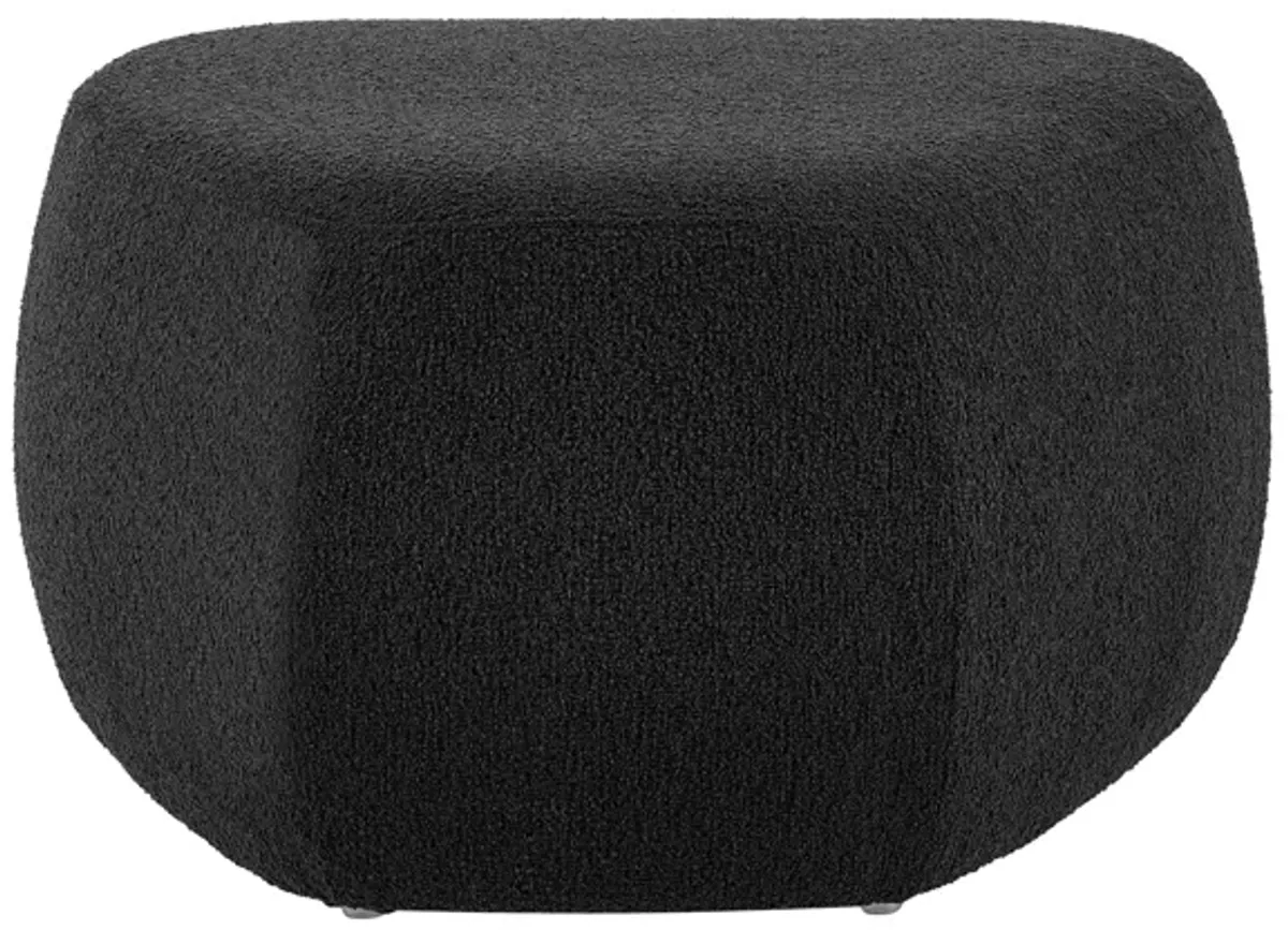 Carlese Fabric Big Ottoman, Palladian Charcoal