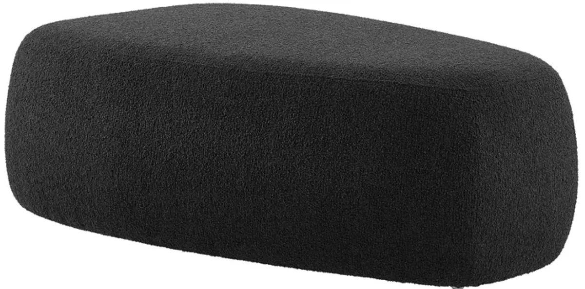 Carlese Fabric Big Ottoman, Palladian Charcoal