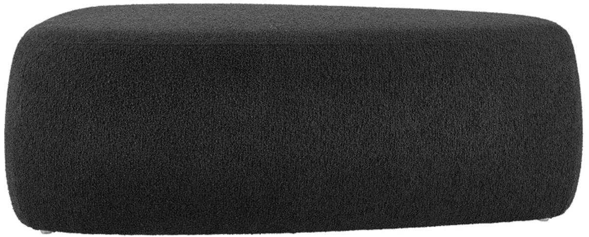 Carlese Fabric Big Ottoman, Palladian Charcoal