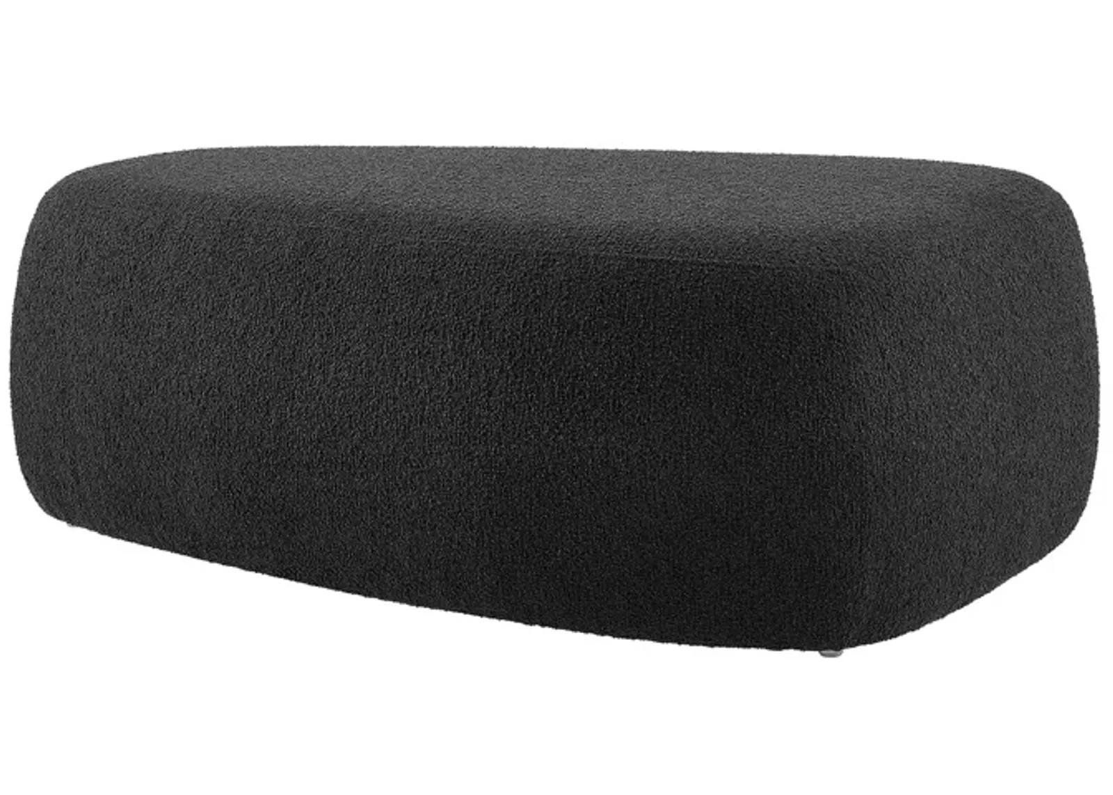 Carlese Fabric Big Ottoman, Palladian Charcoal