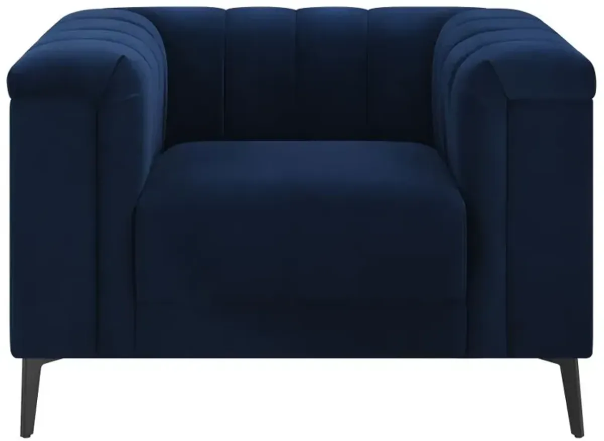 Chalet 3-piece Tuxedo Arm Living Room Set Blue