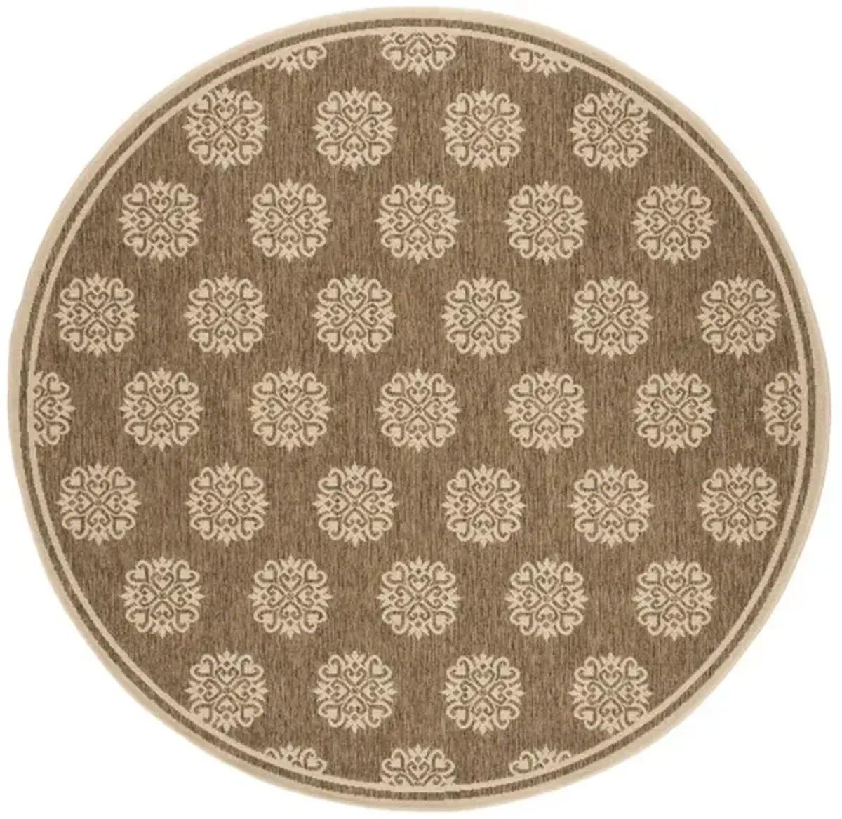 LINDEN 181 Collection LND181B-6R Beige / Cream 6'-7" X 6'-7" Round