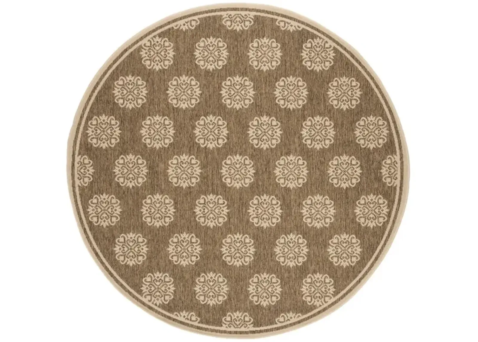 LINDEN 181 Collection LND181B-6R Beige / Cream 6'-7" X 6'-7" Round