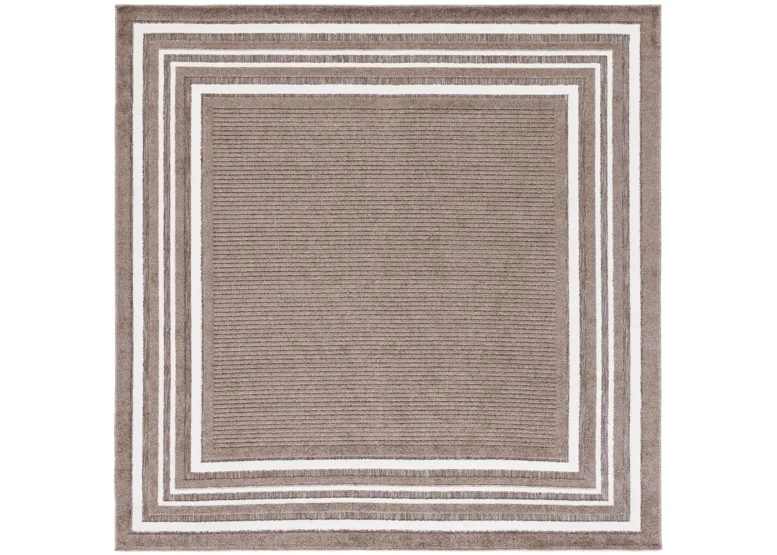 CABANA 634 BROWN  6'-7' x 6'-7' Square Square Rug