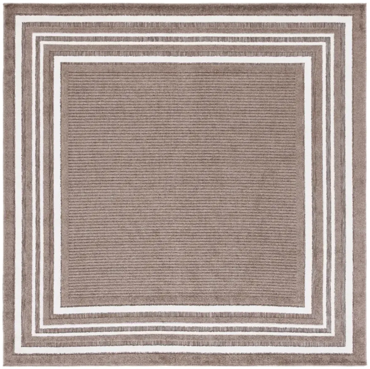 CABANA 634 BROWN  6'-7' x 6'-7' Square Square Rug