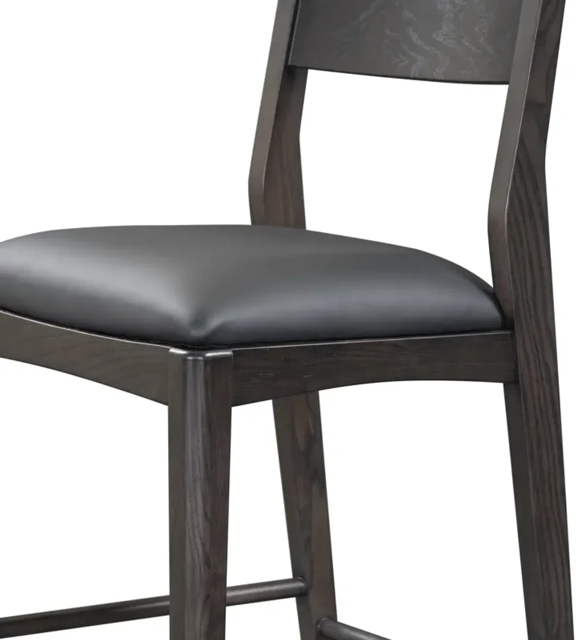 Rooney 30" Top Grain Leather Bar Stool in Black