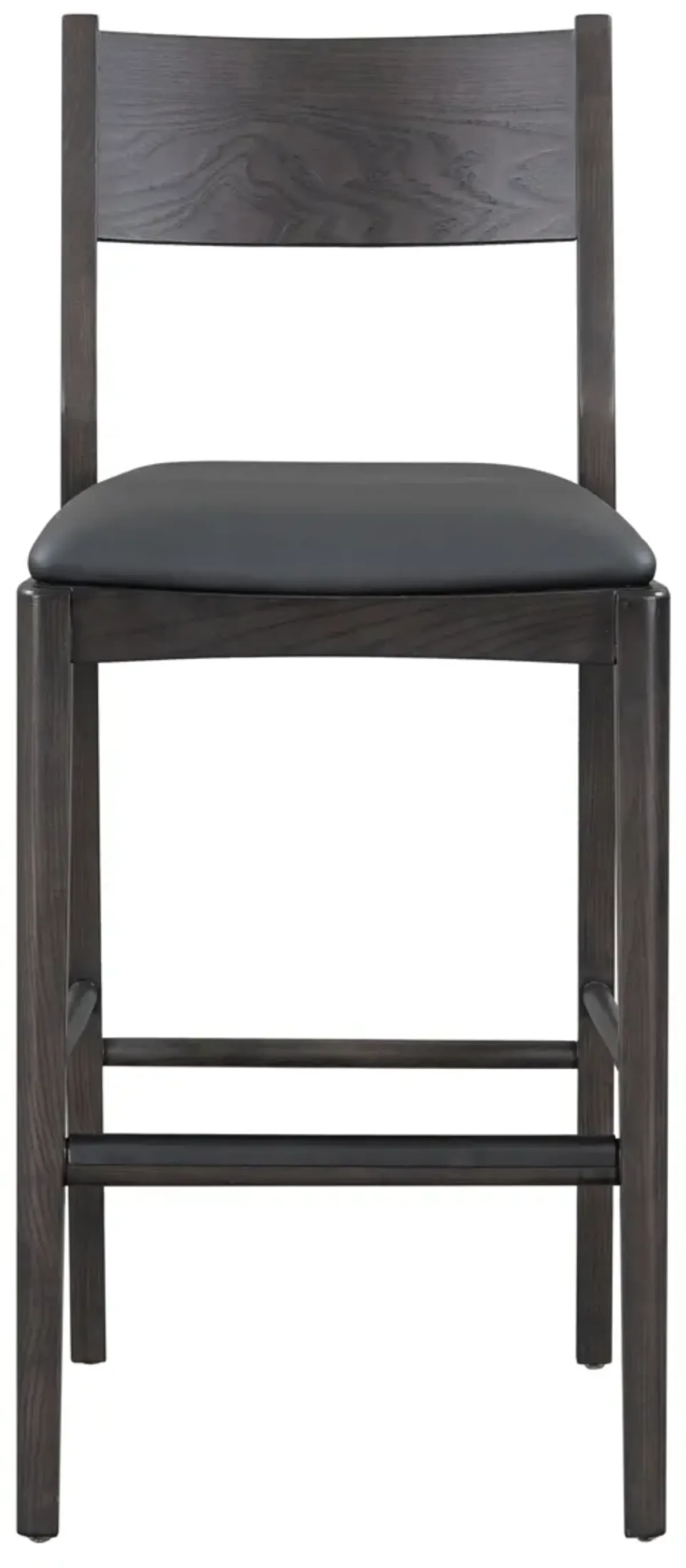 Rooney 30" Top Grain Leather Bar Stool in Black