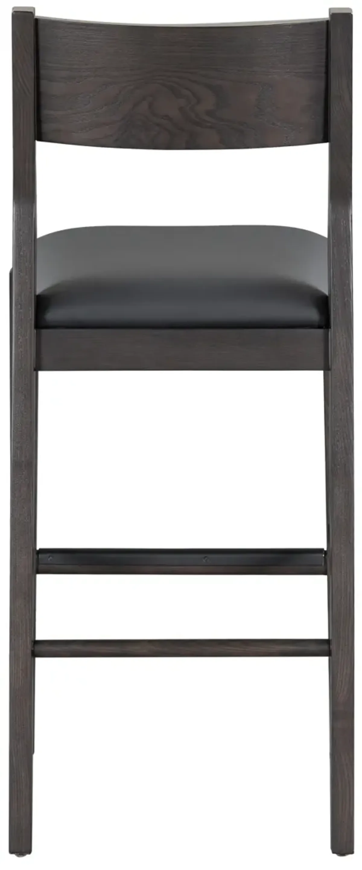 Rooney 30" Top Grain Leather Bar Stool in Black