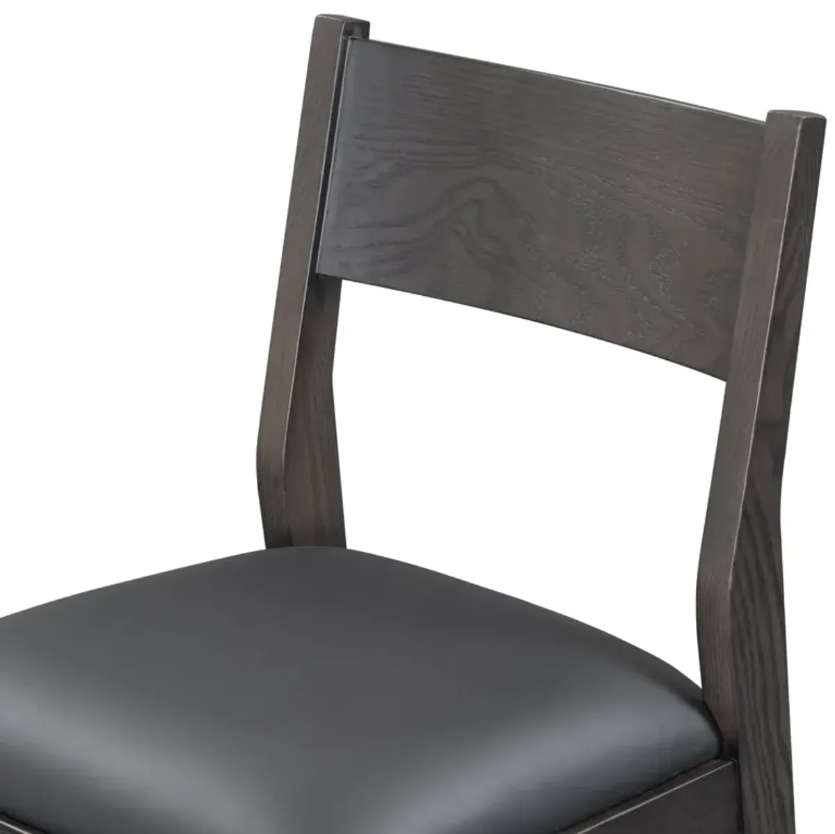 Rooney 30" Top Grain Leather Bar Stool in Black