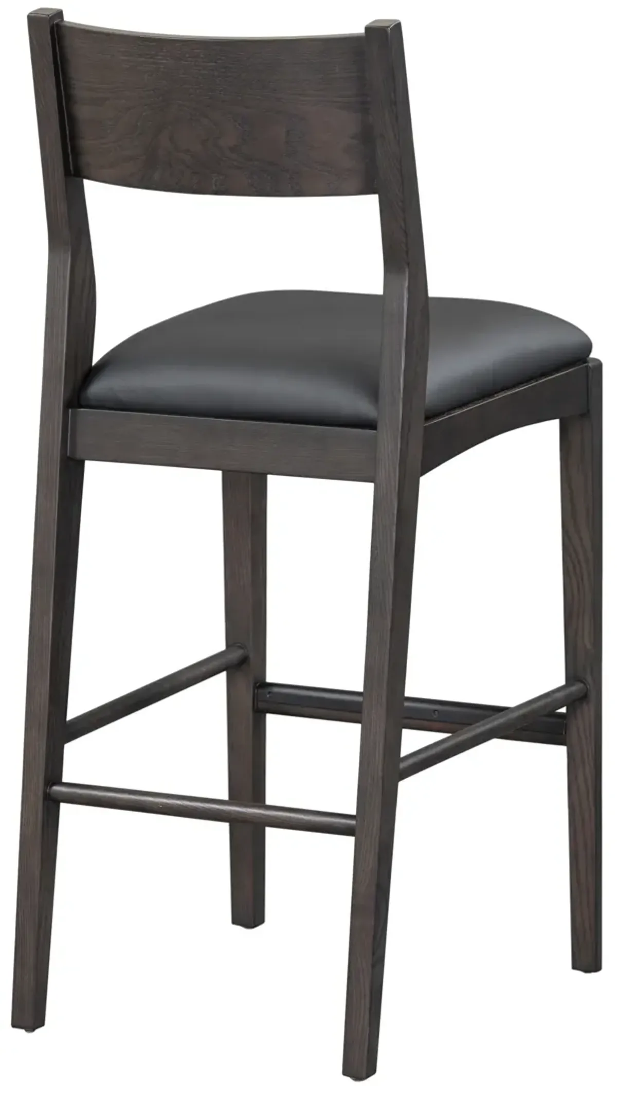 Rooney 30" Top Grain Leather Bar Stool in Black