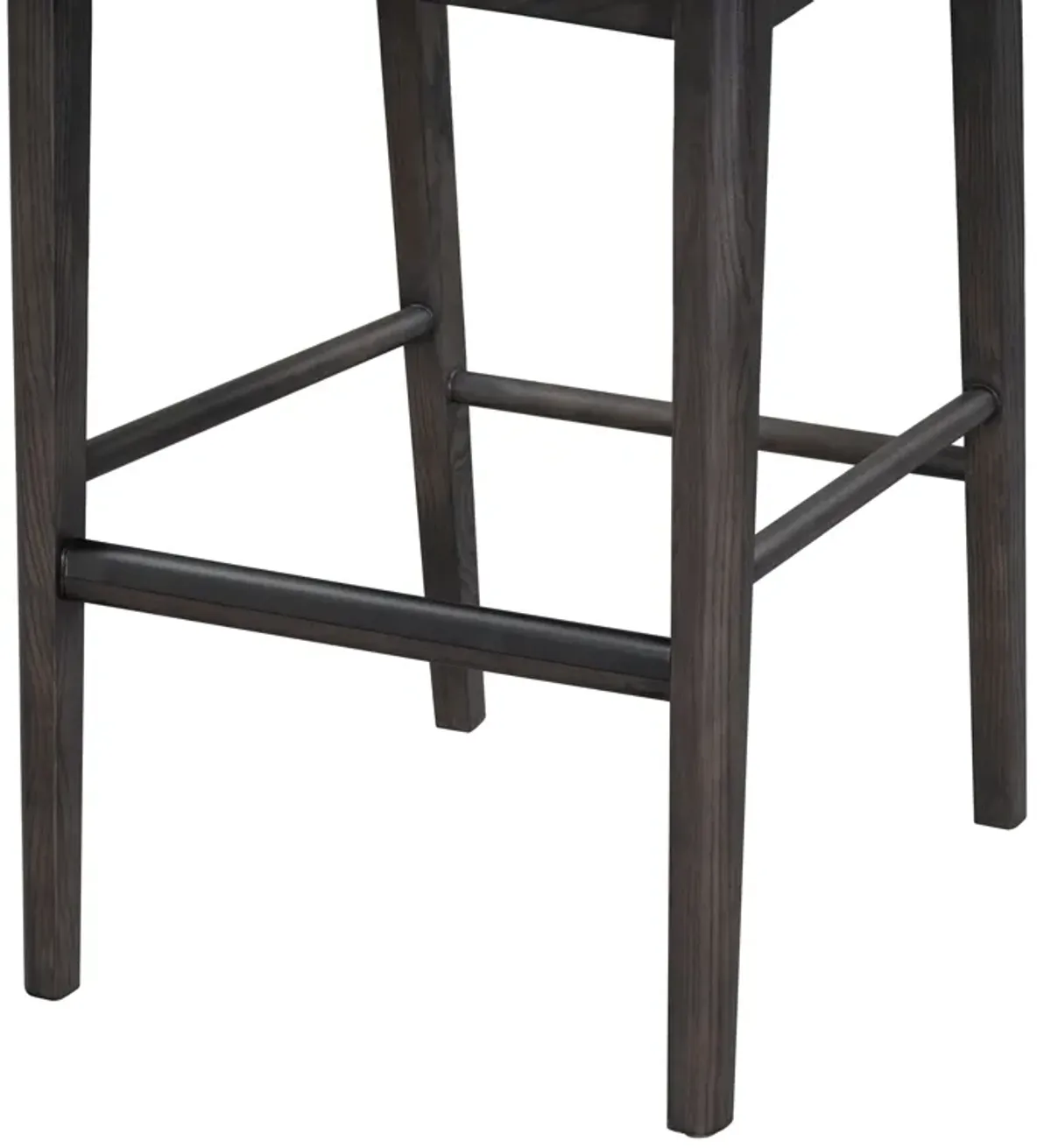 Rooney 30" Top Grain Leather Bar Stool in Black