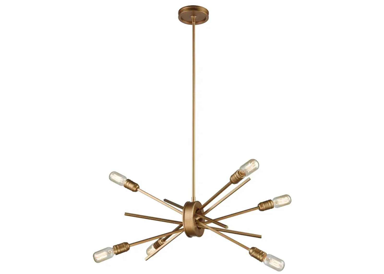 Xenia 22" Wide 6-Light Chandelier - Matte Gold