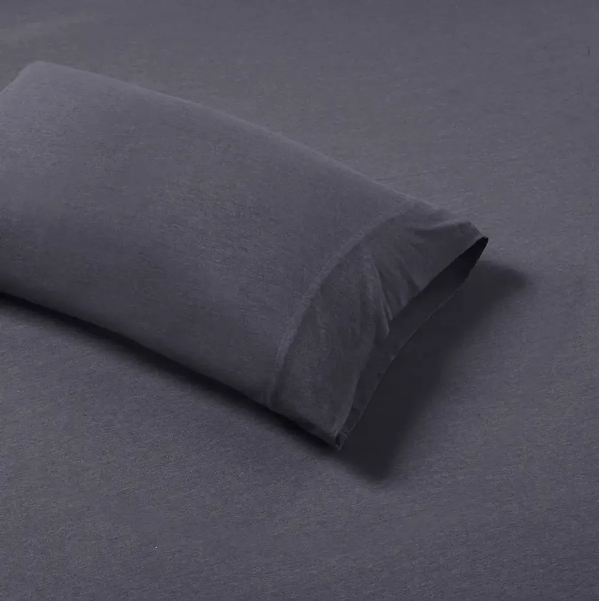 Intelligent Design Cotton Blend Jersey Knit Dark Grey All Season Sheet Set