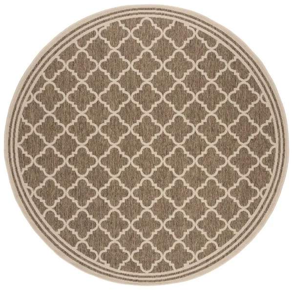 LINDEN 121 Collection LND121D-6R Beige / Cream 6'-7" X 6'-7" Round