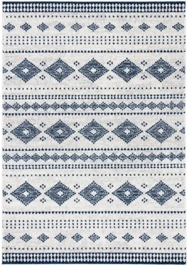 ADIRONDACK Contemporary Grey / Dark Grey 4' X 6' Powerloomed Rug