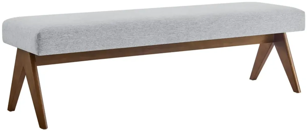 Lyra 63" Fabric Upholstered Bench by Modway