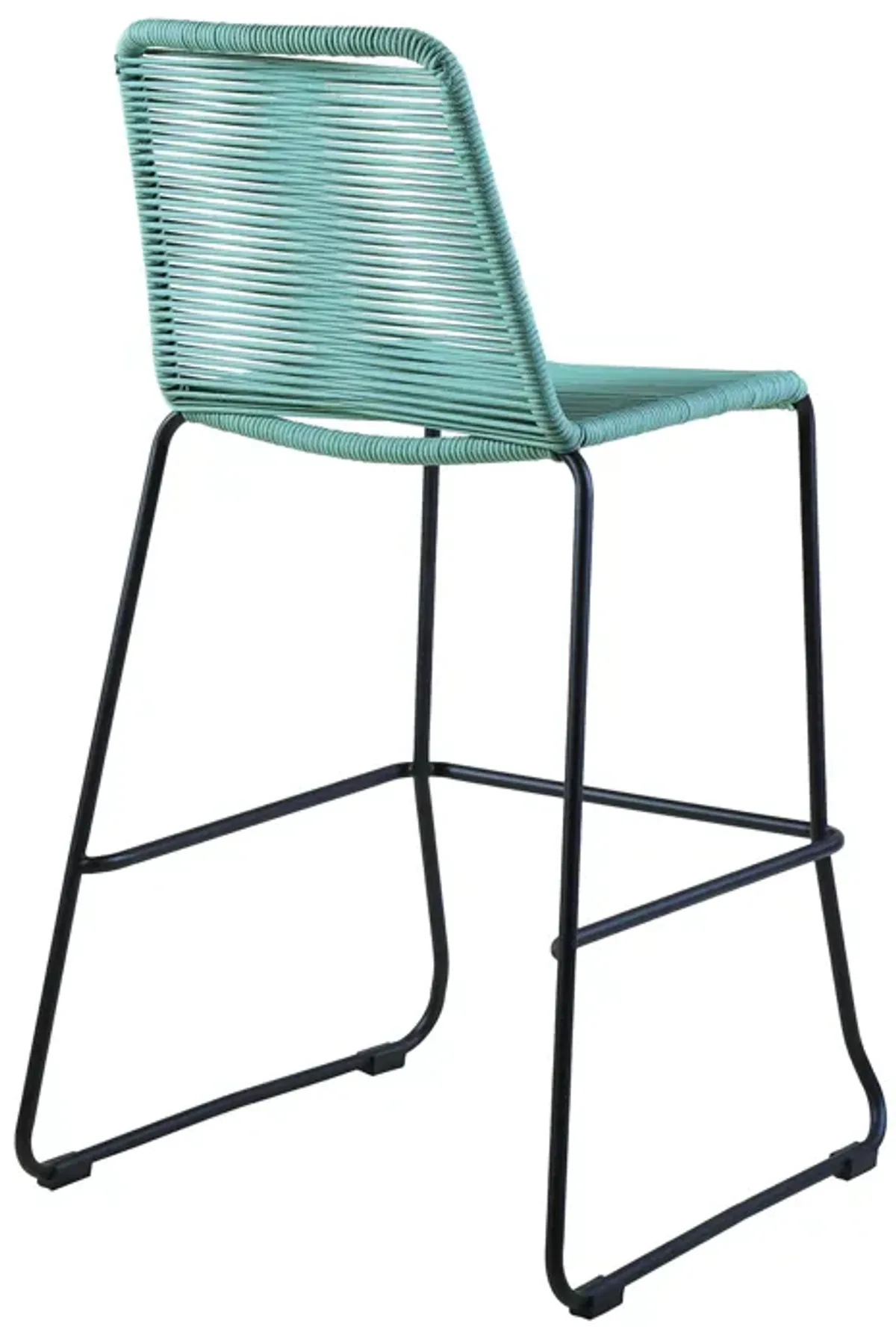 Shasta 26" Outdoor Metal and Wasabi Rope Stackable Counter Stool - Set of 2