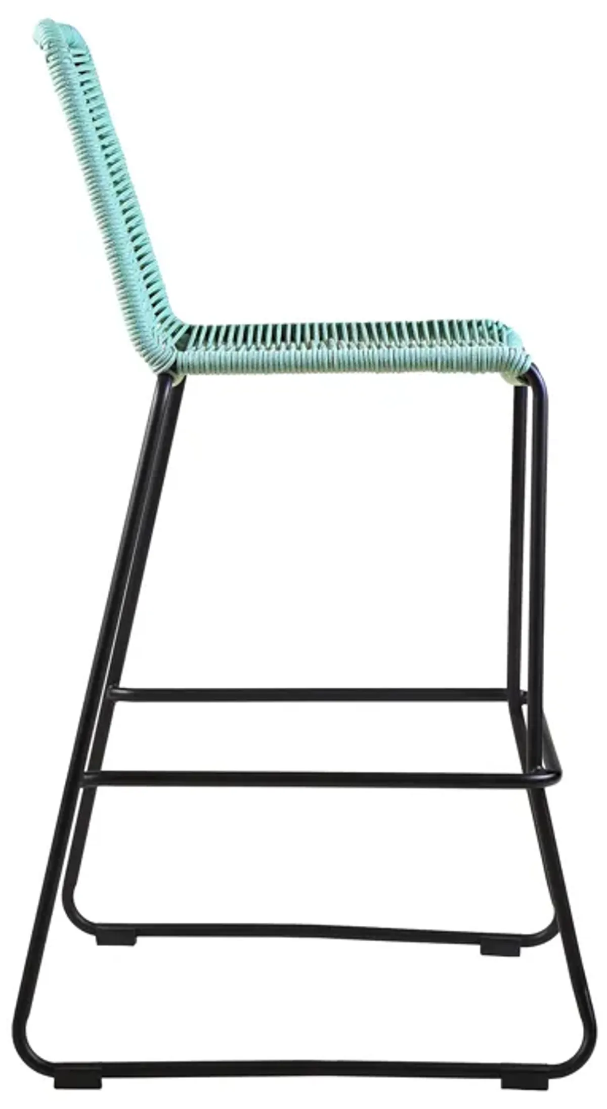 Shasta 26" Outdoor Metal and Wasabi Rope Stackable Counter Stool - Set of 2