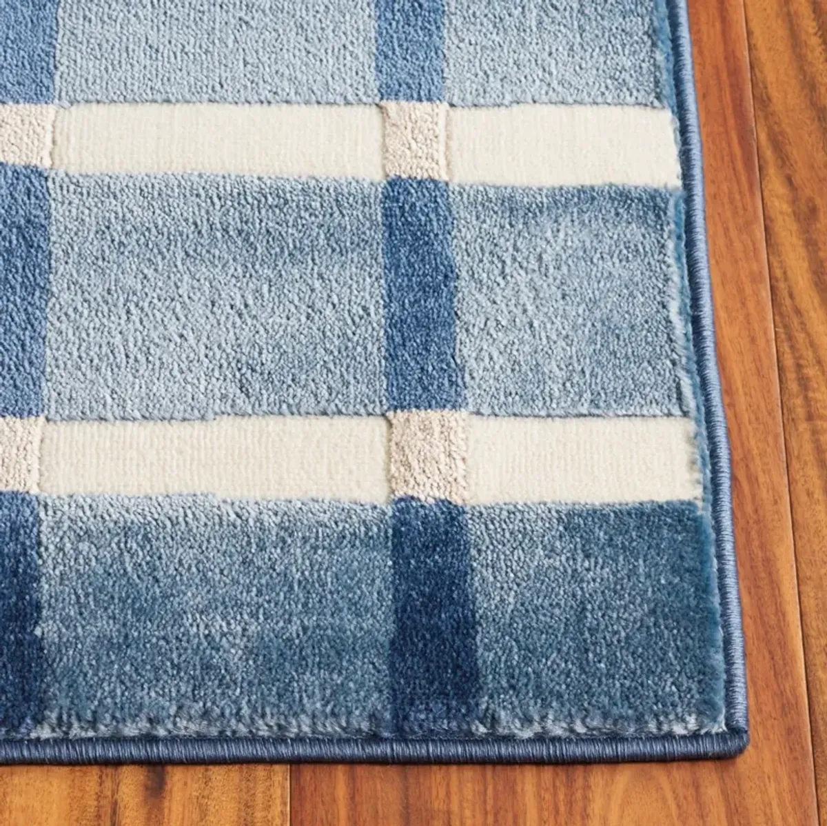 GROOVE 110 BLUE  2'-3' x 8' Runner Rug