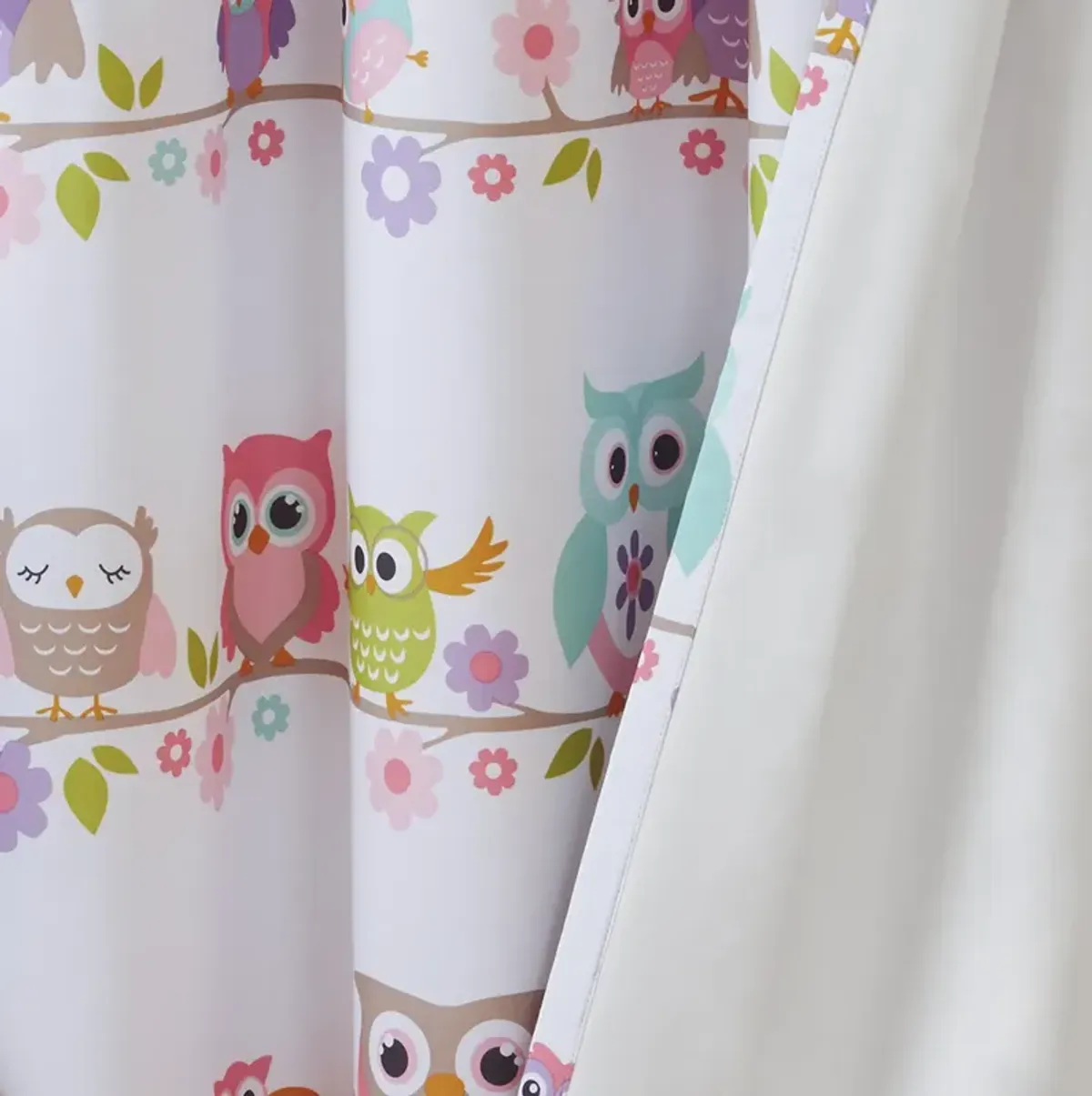 Mi Zone Kids Wise Wendy Multi Owl Printed Blackout Curtain Panel