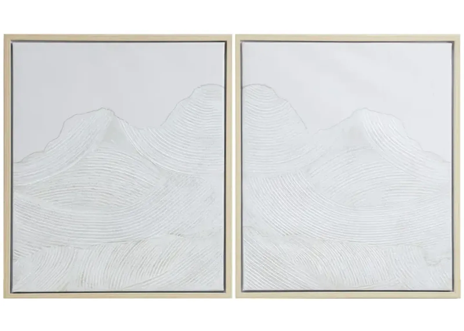 INK+IVY Desert Serenity Ivory Hand Embellished Abstract 2-piece Framed Canvas Wall Art Set