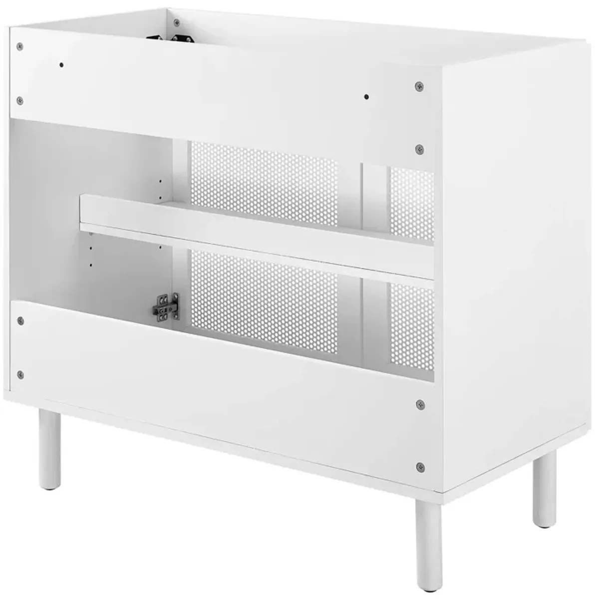Calla 36" Perforated Metal Bathroom Vanity Cabinet (Sink Basin Not Included) by Modway