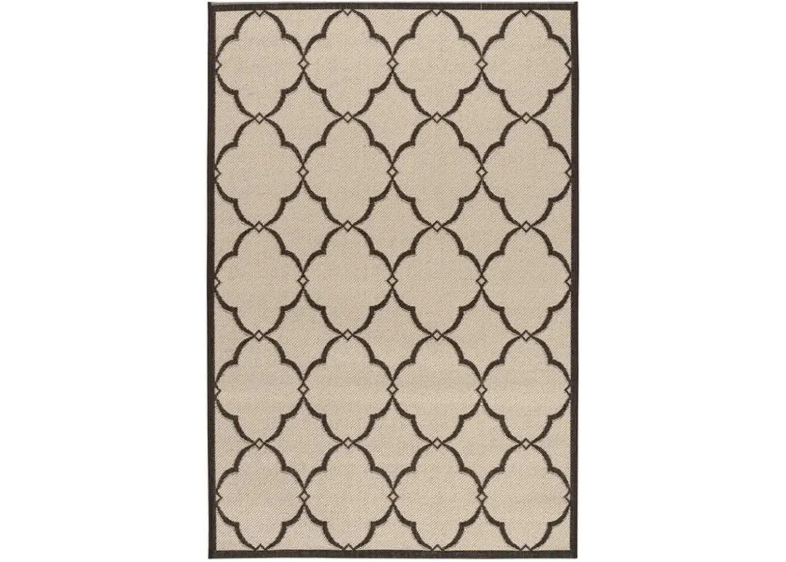 Safavieh BEACH HOUSE Collection BHS125U-5 Creme / Brown 5'-3" X 7'-6"