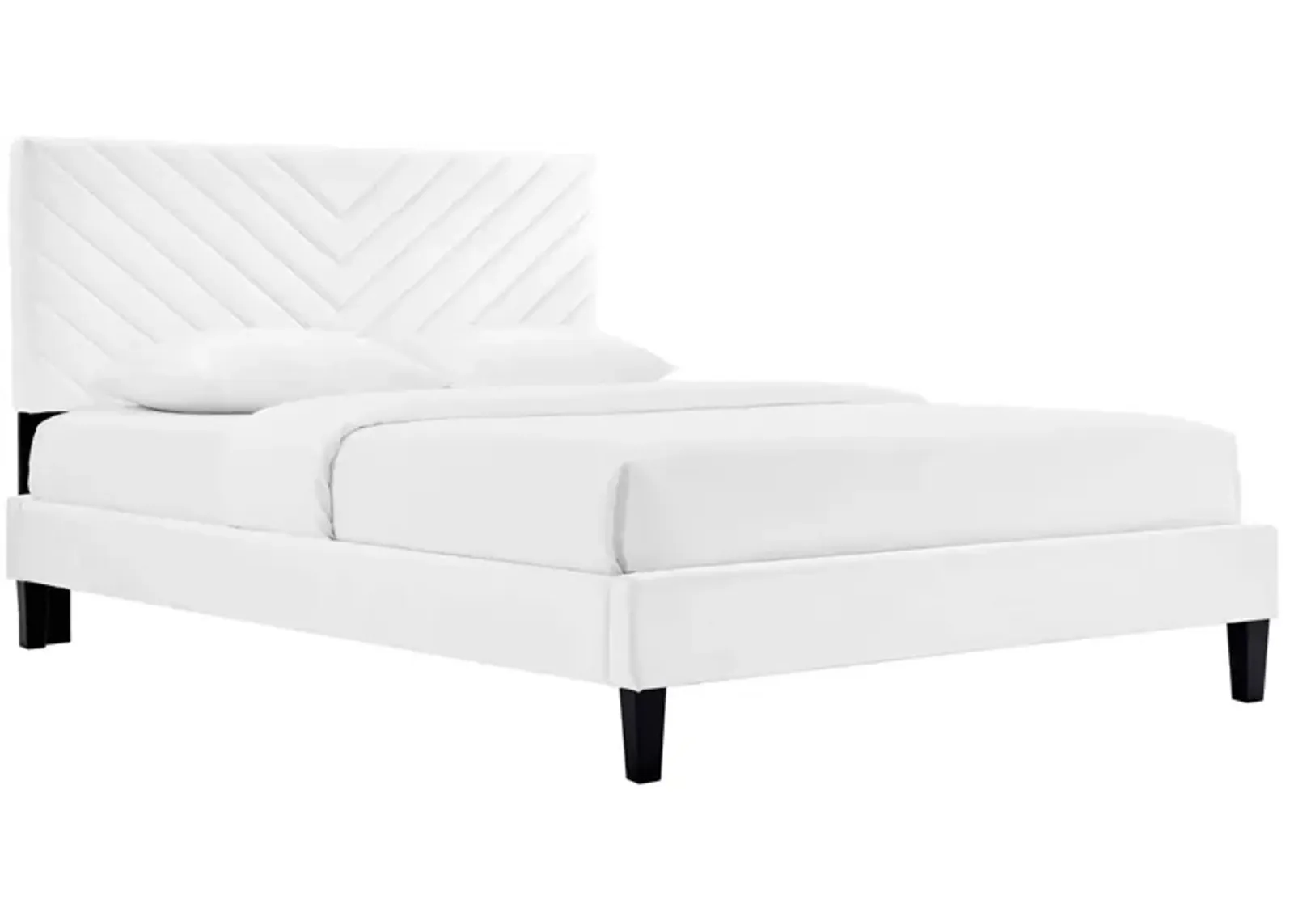 Roxanne Performance Velvet Full Platform Bed