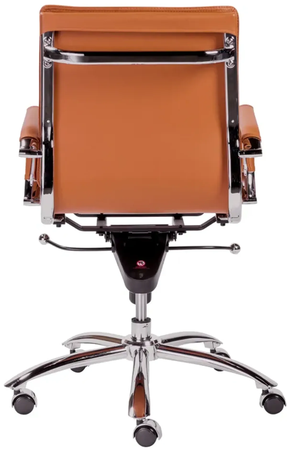 Gunar Pro Low Back Office Chair in Cognac with Chrome Base