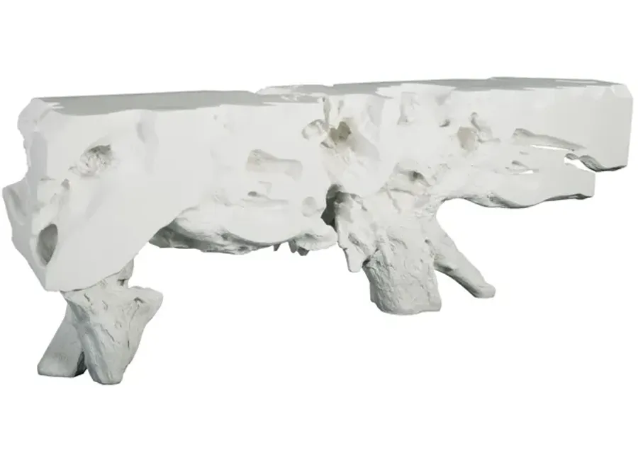 Freeform Console Table XL, Gel Coat White