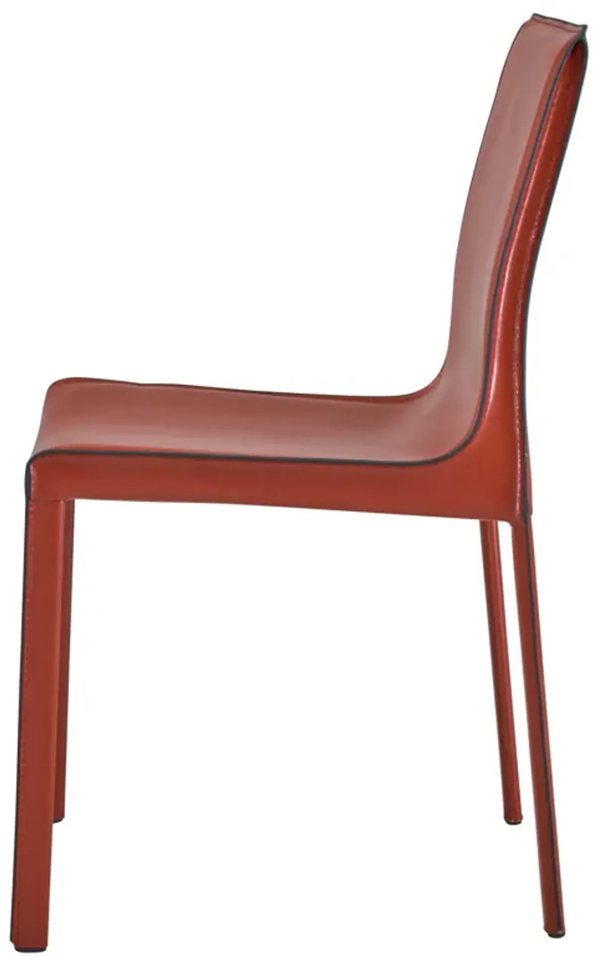 Gervin Recycled Leather Dining Side Chair, Cordovan (Set of 2)