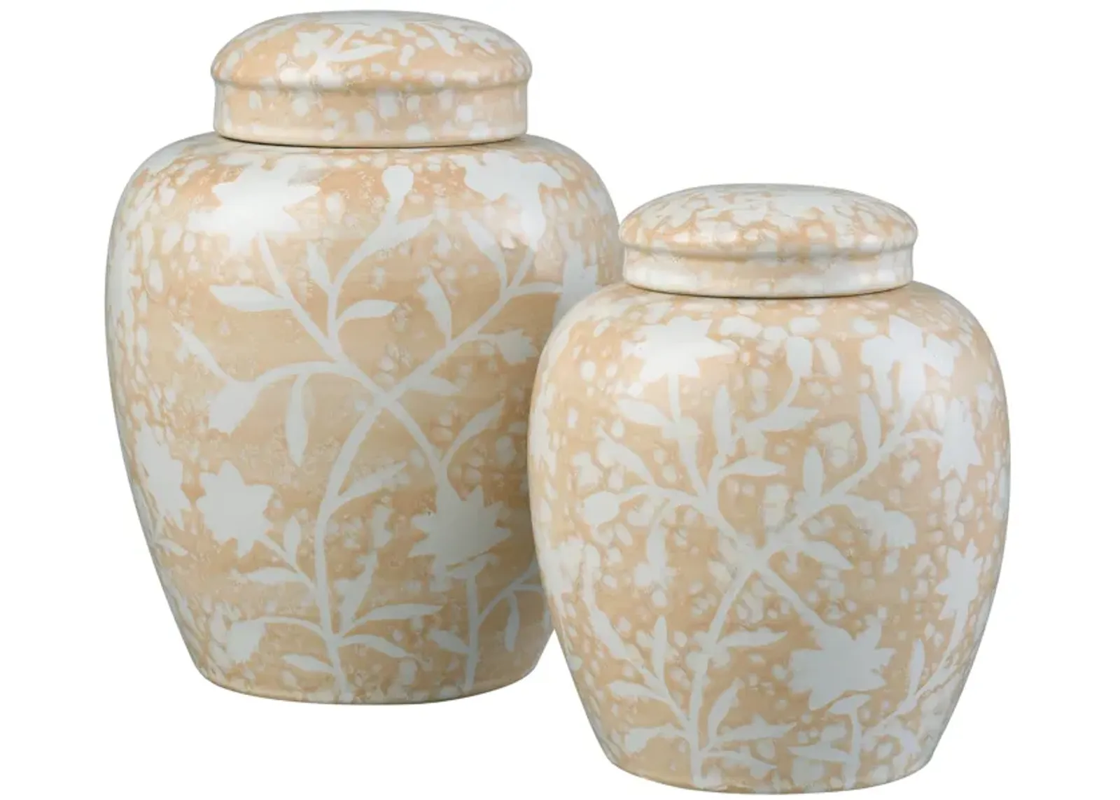 Yvonne Jar - Set of 2 Cream Glazed