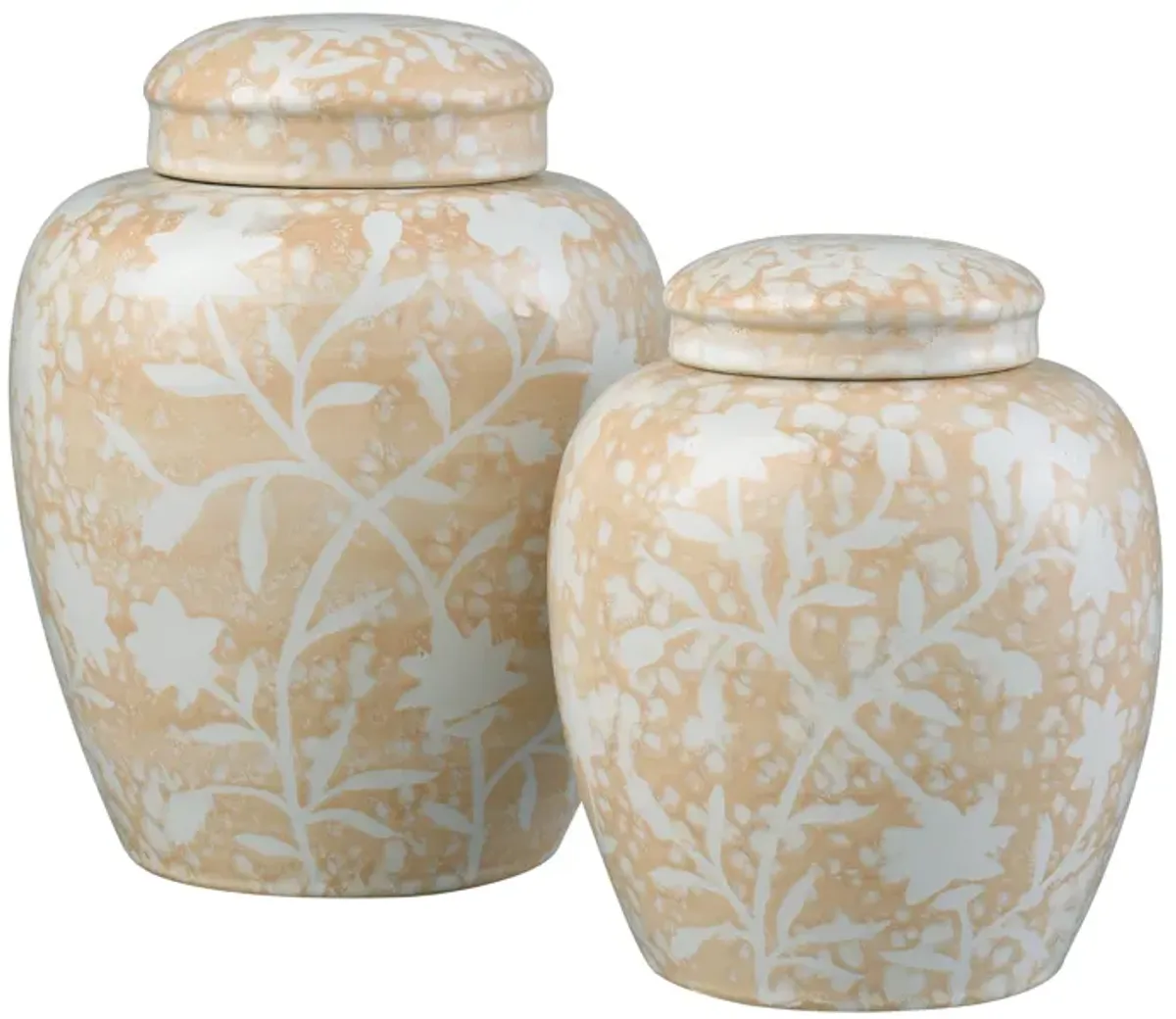 Yvonne Jar - Set of 2 Cream Glazed