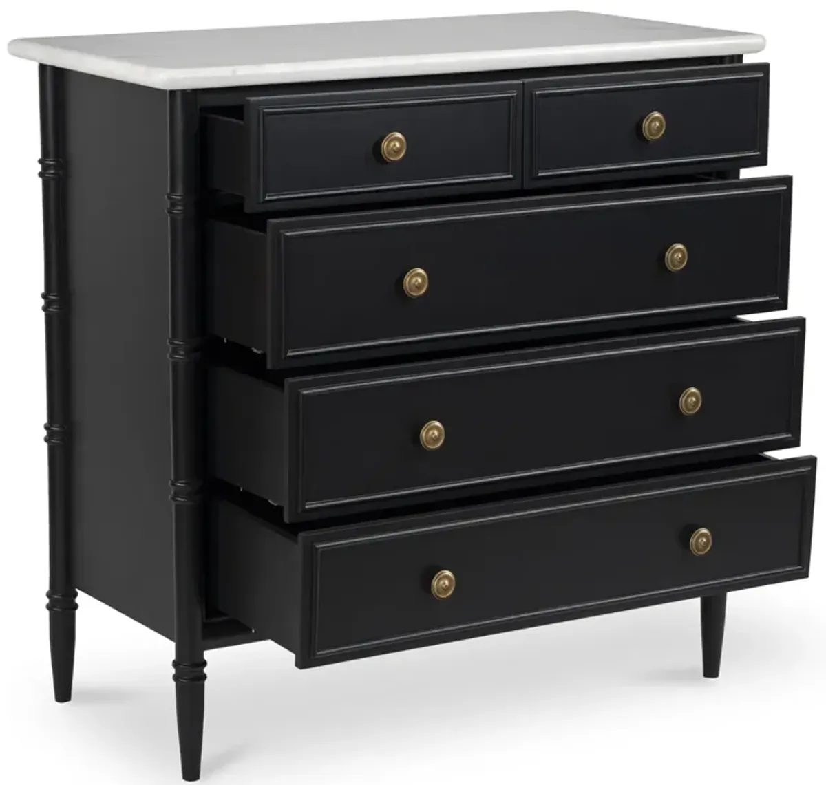 Eleanor 5 Drawer Chest Black