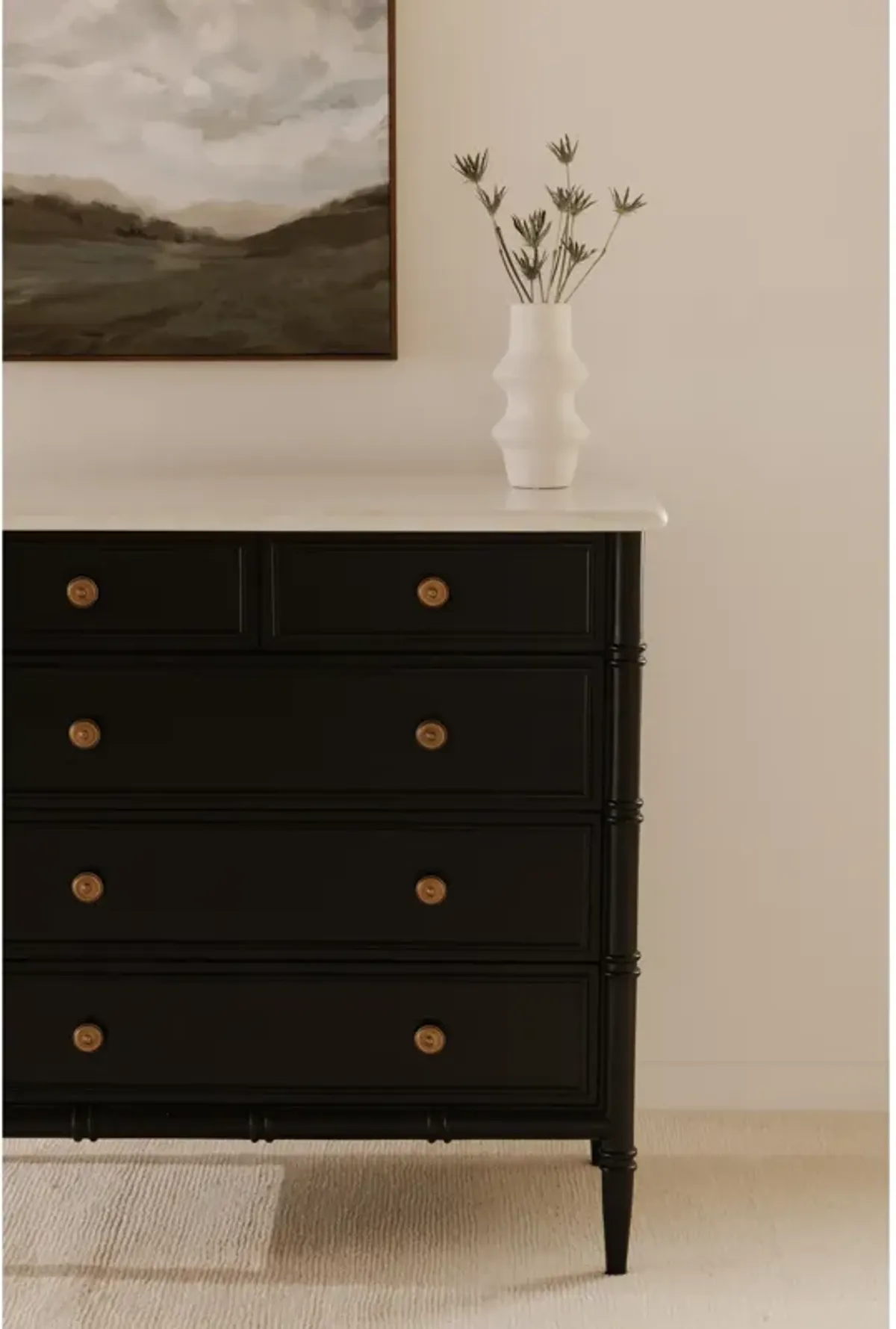 Eleanor 5 Drawer Chest Black