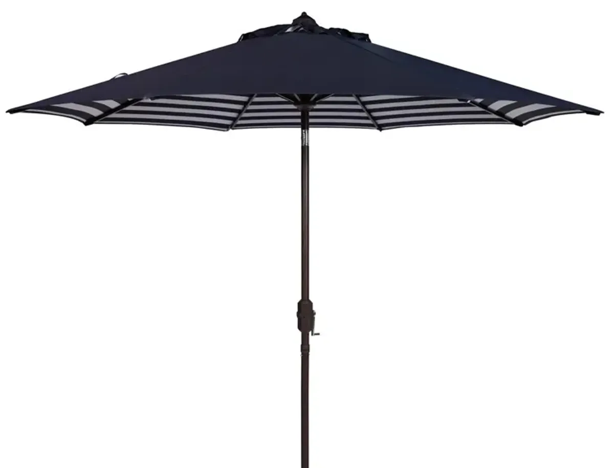 Athens inside Out Striped 9ft Crank Outdoor Auto Tilt Umbrella