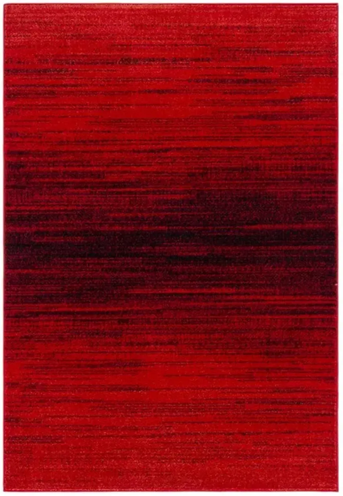 Adirondack Contemporary Red / Black 6' X 9' Powerloomed Rug