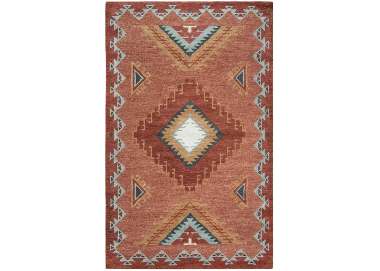 Mesa Rust Southwest/Tribal Wool 8' x 11' Rectangle Rug