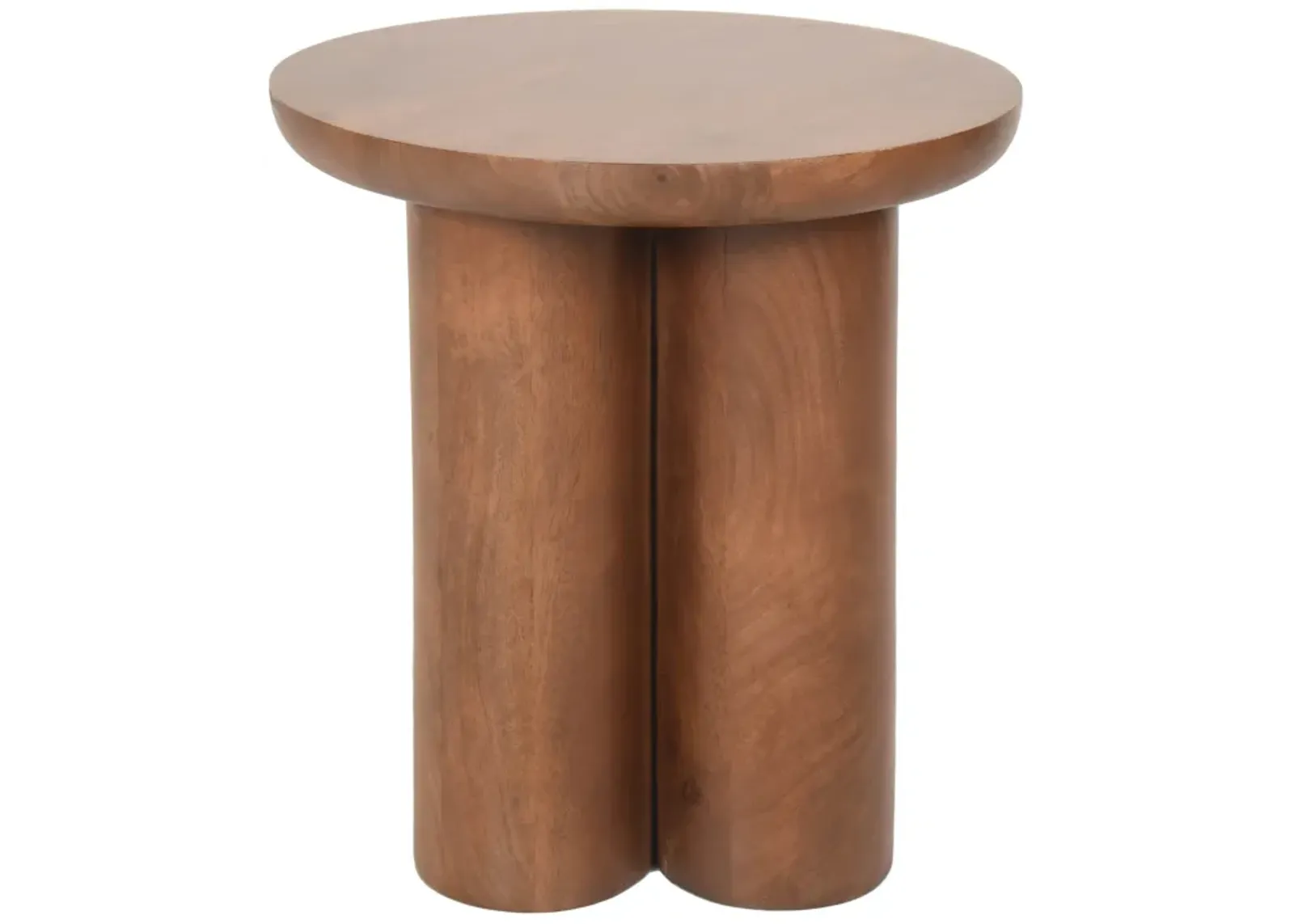 Wood, 18"h Modern Farmhouse Side Table, Brown