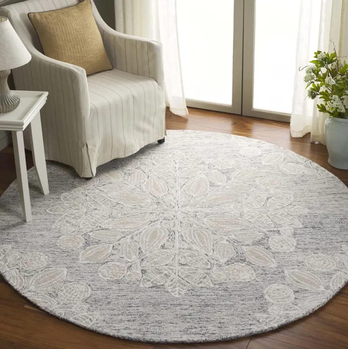 JARDIN Hand Tufted 6' x 6' Round area rug