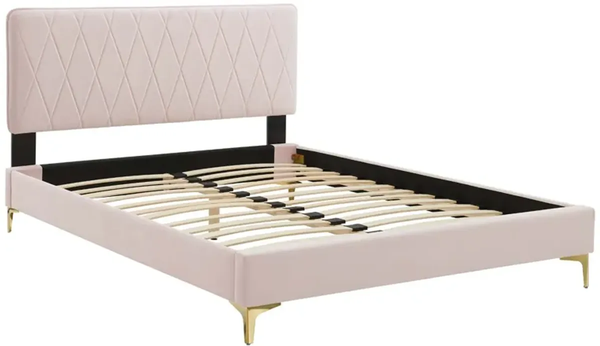 Phillipa Performance Velvet King Platform Bed