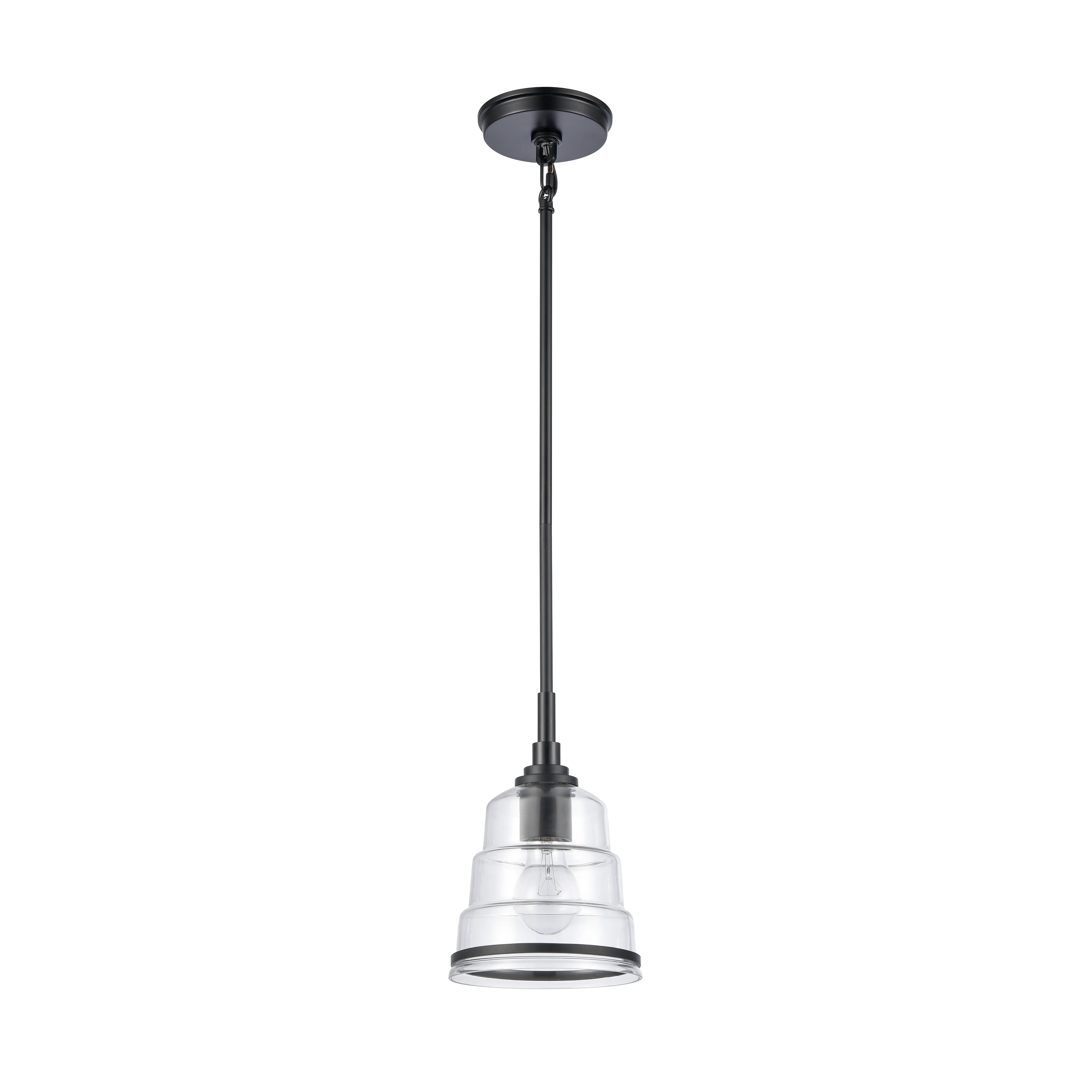 Boyer 6.5" Wide 1-Light Mini Pendant - Matte Black