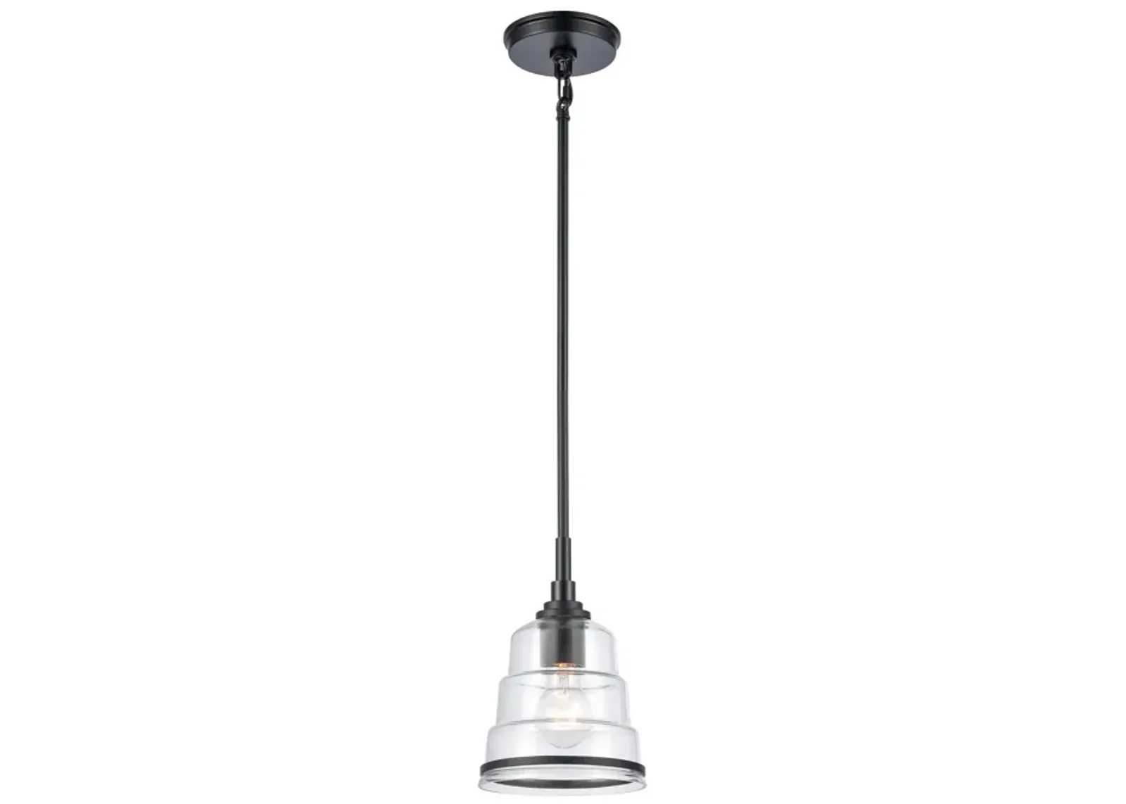 Boyer 6.5" Wide 1-Light Mini Pendant - Matte Black