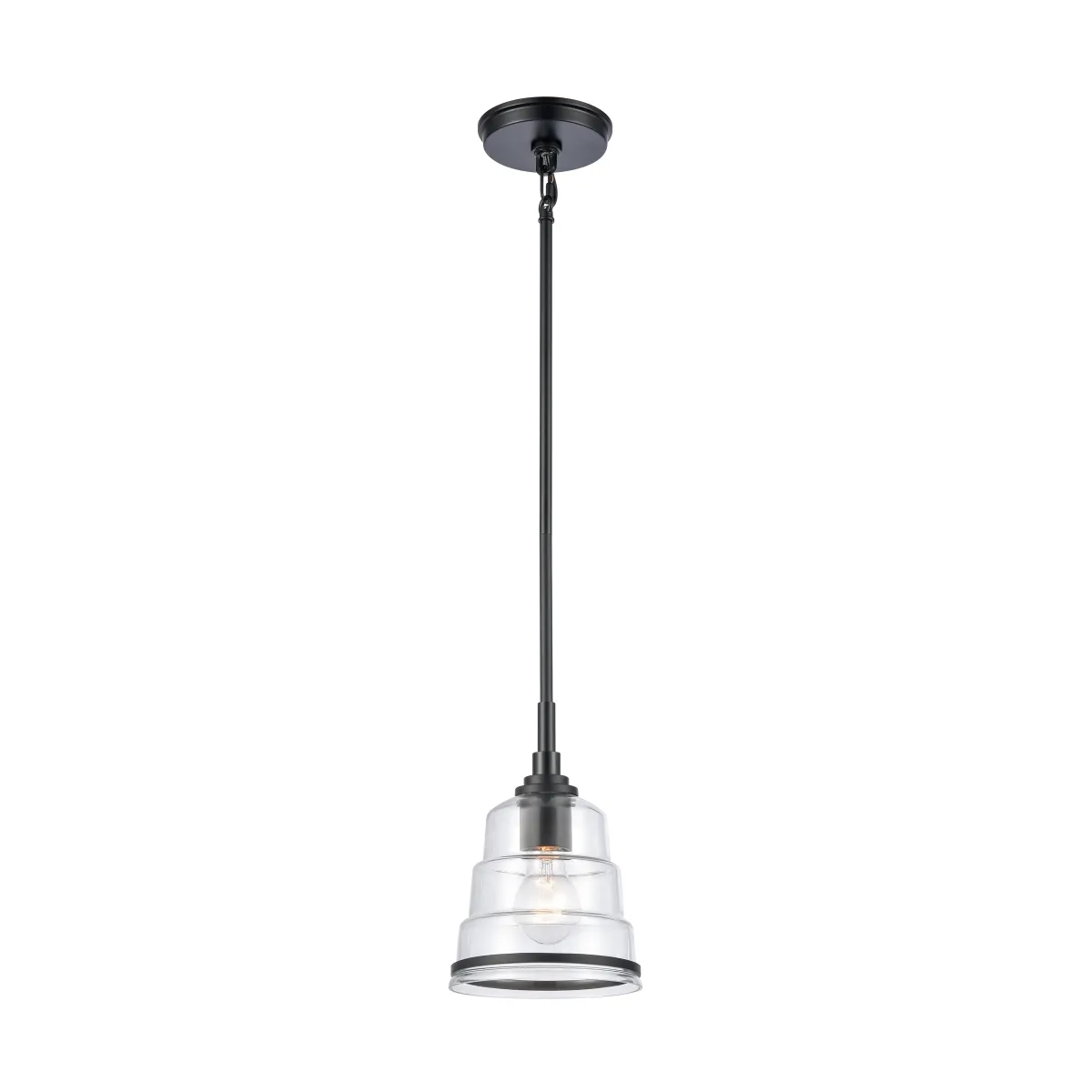 Boyer 6.5" Wide 1-Light Mini Pendant - Matte Black